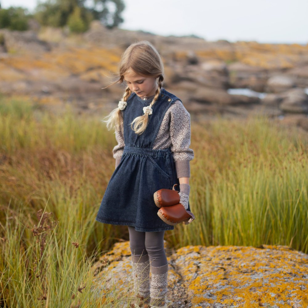 soor ploom かわいがっ Tippi Pinafore-ECO WASH☆4y