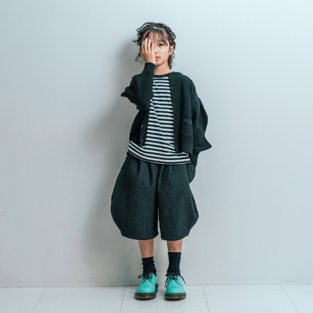 frankygrow(フランキーグロウ)/MATELASSE JQ Circle Pocket Short PANTS - Black - 世界中のベビー&子供服をセレクトしたオンラインショップ doudou jouons