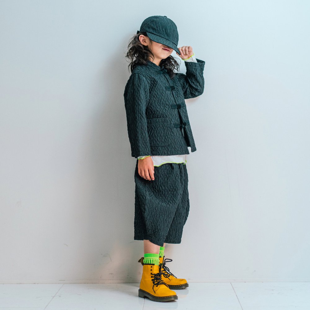 frankygrow(フランキーグロウ)／MATELASSE JQ CIRCLE POCKET SHORT PANTS - BLACK -  世界中のベビー&子供服をセレクトしたオンラインショップ doudou jouons