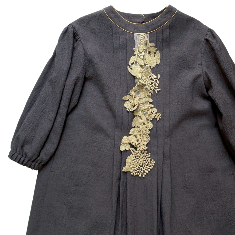 ミナペルホネン forest parade dress 110 グレー mina perhonen(ミナ ペルホネン)/forest parade dress - gray