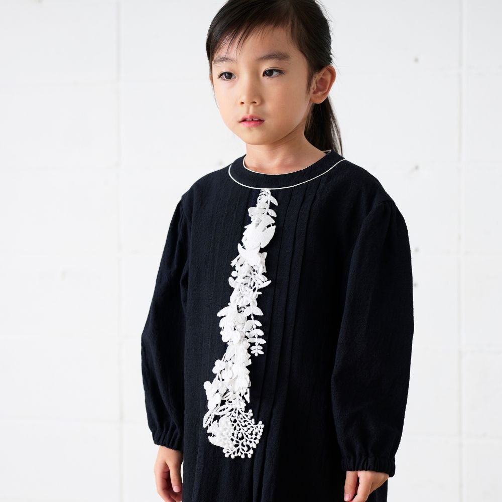 mina perhonen（ミナ ペルホネン）／forest parade dress - dark navy -  世界中のベビー&子供服をセレクトしたオンラインショップ doudou jouons