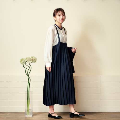 m doudou jouonsPLEATED SKIRT - NAVY