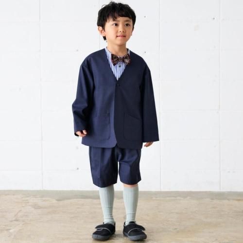 <img class='new_mark_img1' src='https://img.shop-pro.jp/img/new/icons7.gif' style='border:none;display:inline;margin:0px;padding:0px;width:auto;' />m doudou jouonsV-NECK SETUP HARF PANTSNAVY glen check-110-130