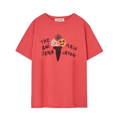 <img class='new_mark_img1' src='https://img.shop-pro.jp/img/new/icons7.gif' style='border:none;display:inline;margin:0px;padding:0px;width:auto;' />The Animals ObservatoryBIG ROOSTER KID T-SHIRT - Red