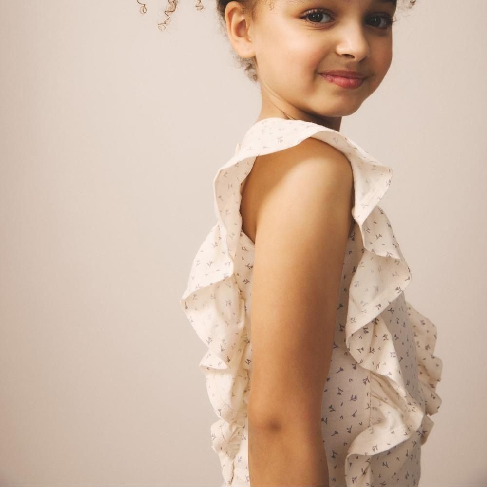 Frill Tee in Fleur Print Sorbet by Soor Ploom - Last Ones In