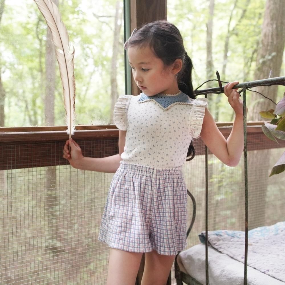 トップス SOOR PLOOM FRILL TEE Blueberry SOOR PLOOM FRILL TEE Blueberry