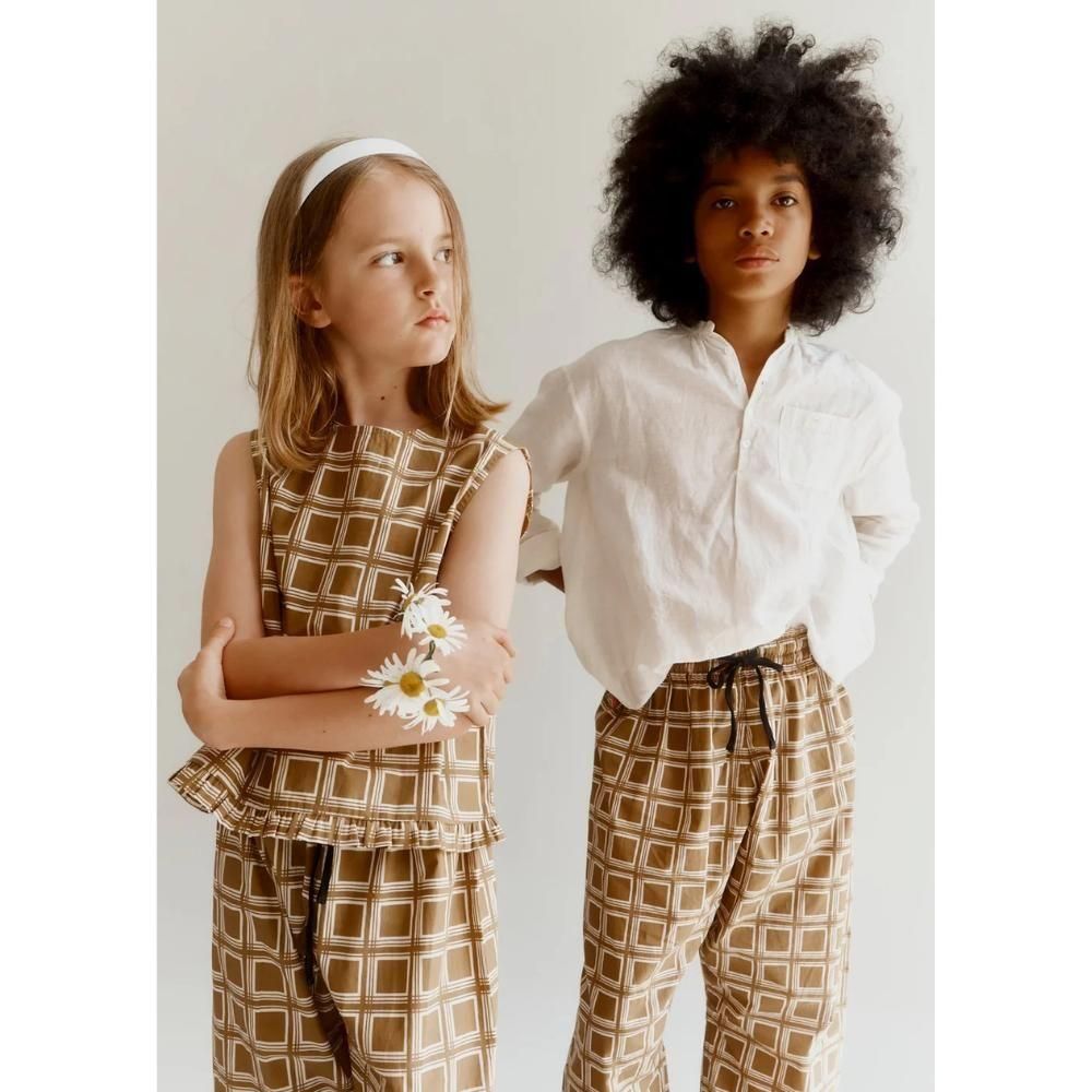 caramelbabyandchild トップス 30%off】CARAMEL(キャラメル ）／CLARENCE TOP - BROWN GEO