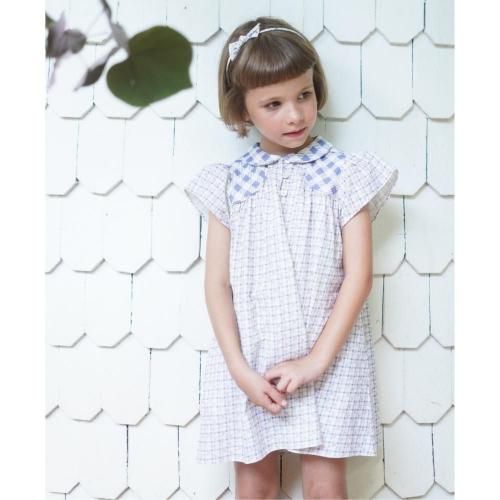 <img class='new_mark_img1' src='https://img.shop-pro.jp/img/new/icons7.gif' style='border:none;display:inline;margin:0px;padding:0px;width:auto;' />Soor Ploomʥץ롼ˡPHILOMENA DRESS - CHECKER ROSE PRINT, BLUEBERRY