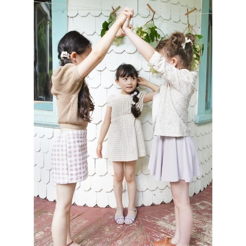 Soor Ploom（ソーアプルーム）／OLIVE SKORT - GINGHAM PRINT, ZINNIA