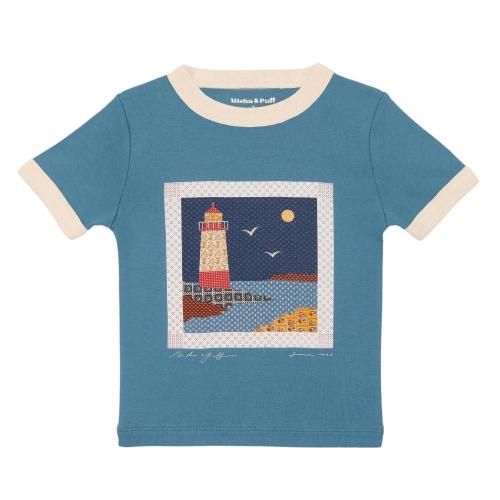 <img class='new_mark_img1' src='https://img.shop-pro.jp/img/new/icons7.gif' style='border:none;display:inline;margin:0px;padding:0px;width:auto;' />Misha&Puff(ߡ㥢ɥѥաˡLighthouse Collage Ringer Tee - Blueslate