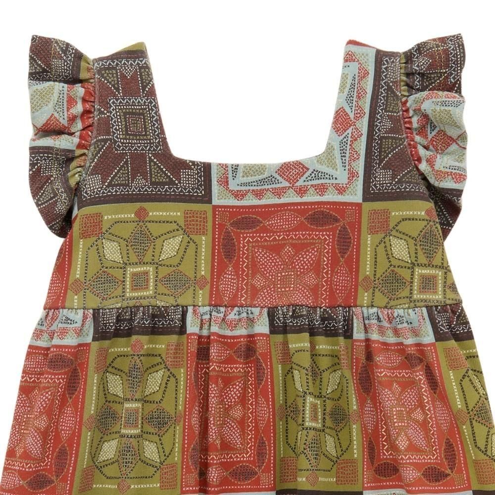 Misha&Puff(ミーシャアンドパフ）／Ruffle Sleeve Dress - Chili Spice