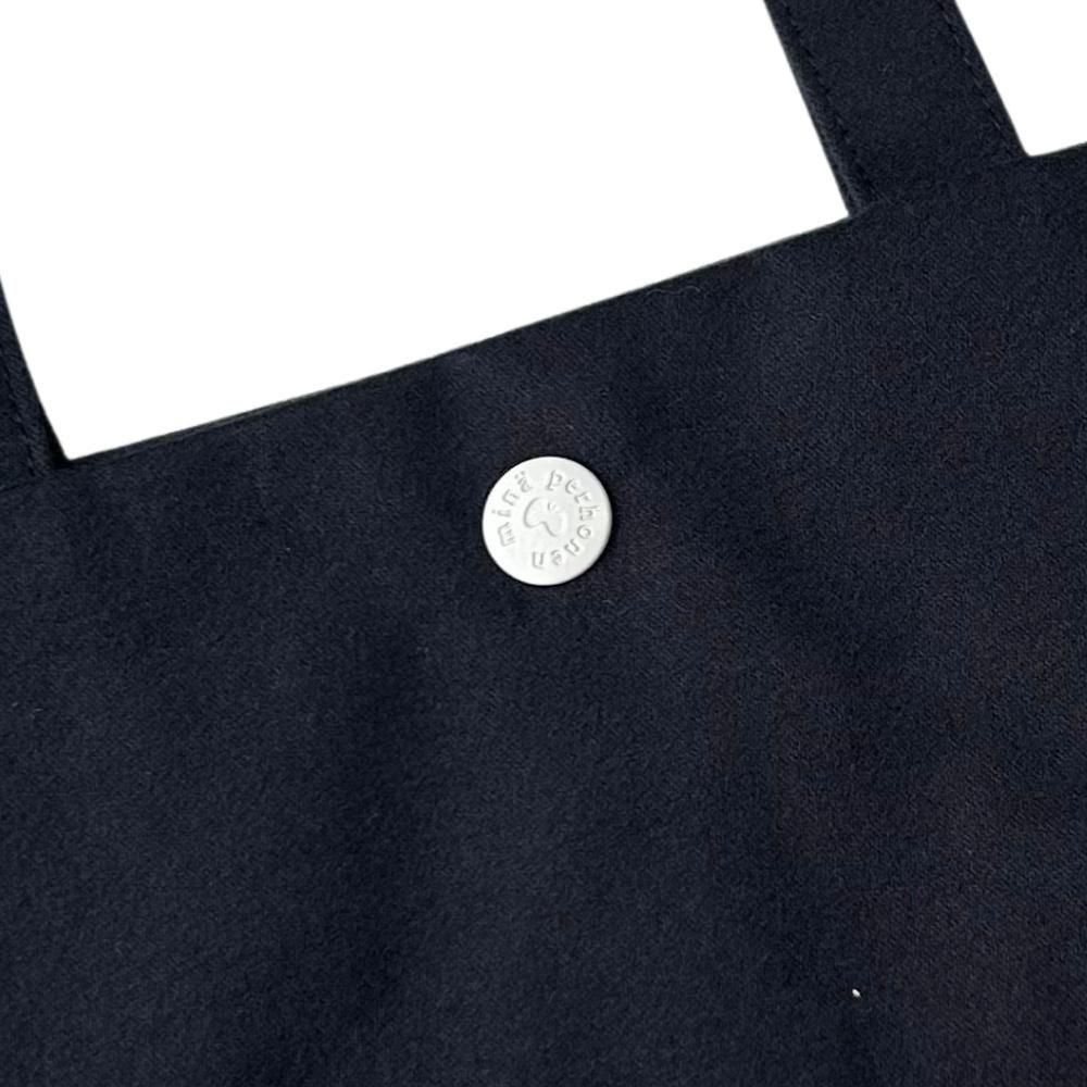 mina perhonen（ミナ ペルホネン）／kanssa tote tambourine L - navy