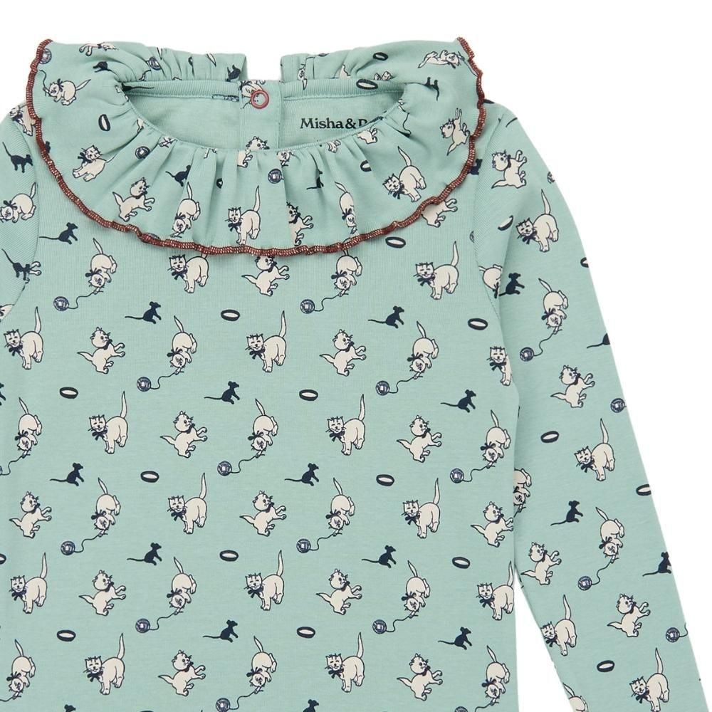 misha&paff パロマ 3Y 24aw Misha&Puff 24 Summer 〉Balloon Sleeve Paloma Onesie