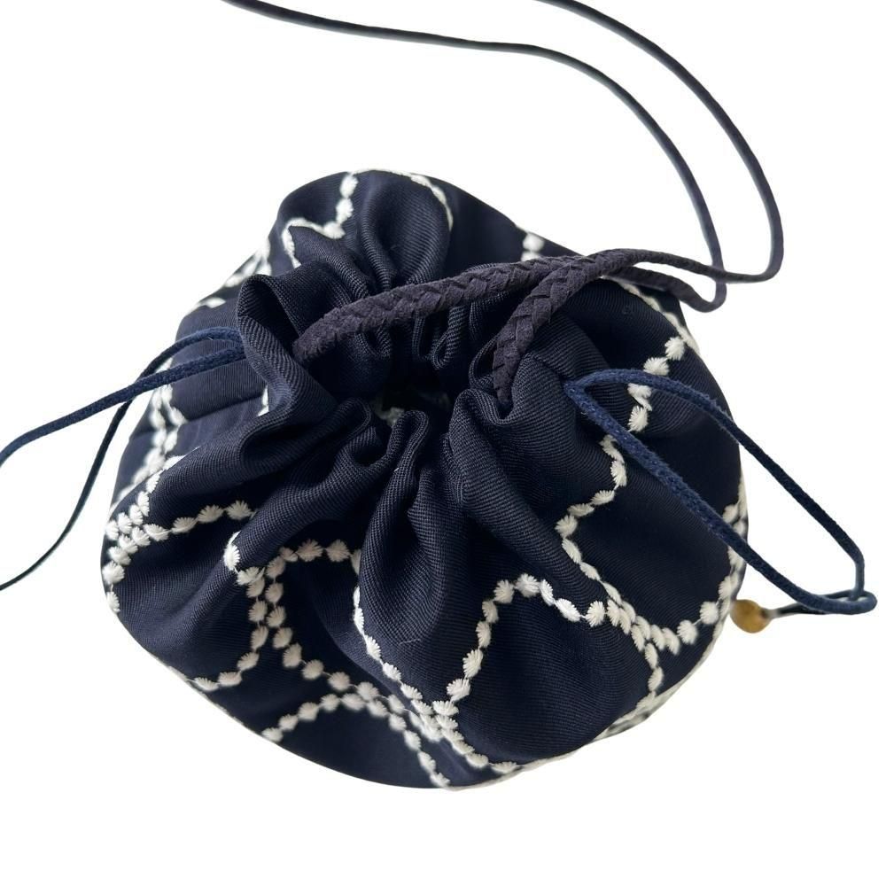 mina perhonen（ミナ ペルホネン）／gem pochette tambourine - navy