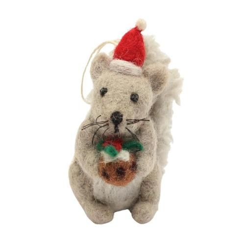 <img class='new_mark_img1' src='https://img.shop-pro.jp/img/new/icons7.gif' style='border:none;display:inline;margin:0px;padding:0px;width:auto;' />Amica(ߥˡXmasʥ - Grey Squirrel with Christmas Pudding