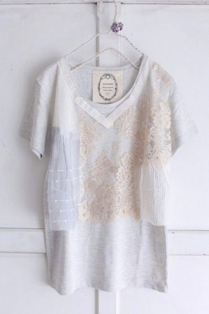 nesessaire×7th moon レースコラージュTシャツOM - crochet