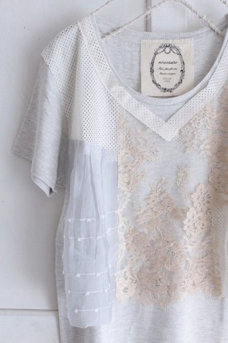 nesessaire×7th moon レースコラージュTシャツOM - crochet