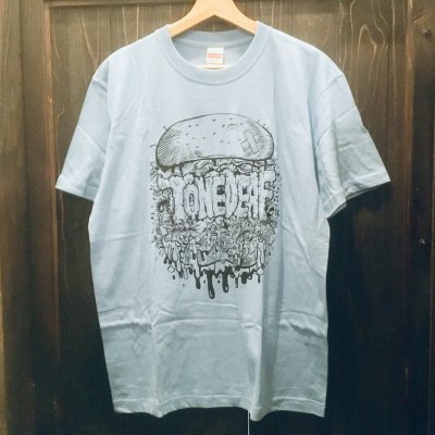 TONE DEAF 『ハンバーガー T-Shirts [Lサイズのみ/サックスブルー]』 (TEE/JPN)