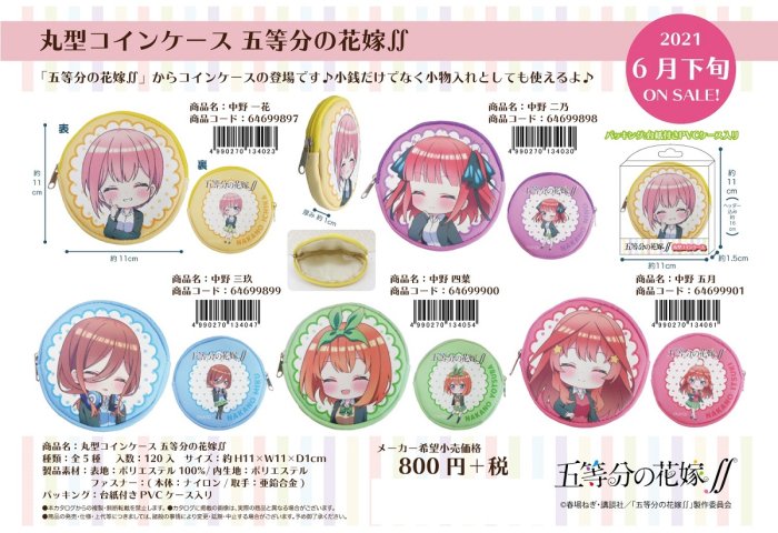 丸型コインケース　五等分の花嫁∬, - 中部商事の仕入サイト　for　SMARTPHONE