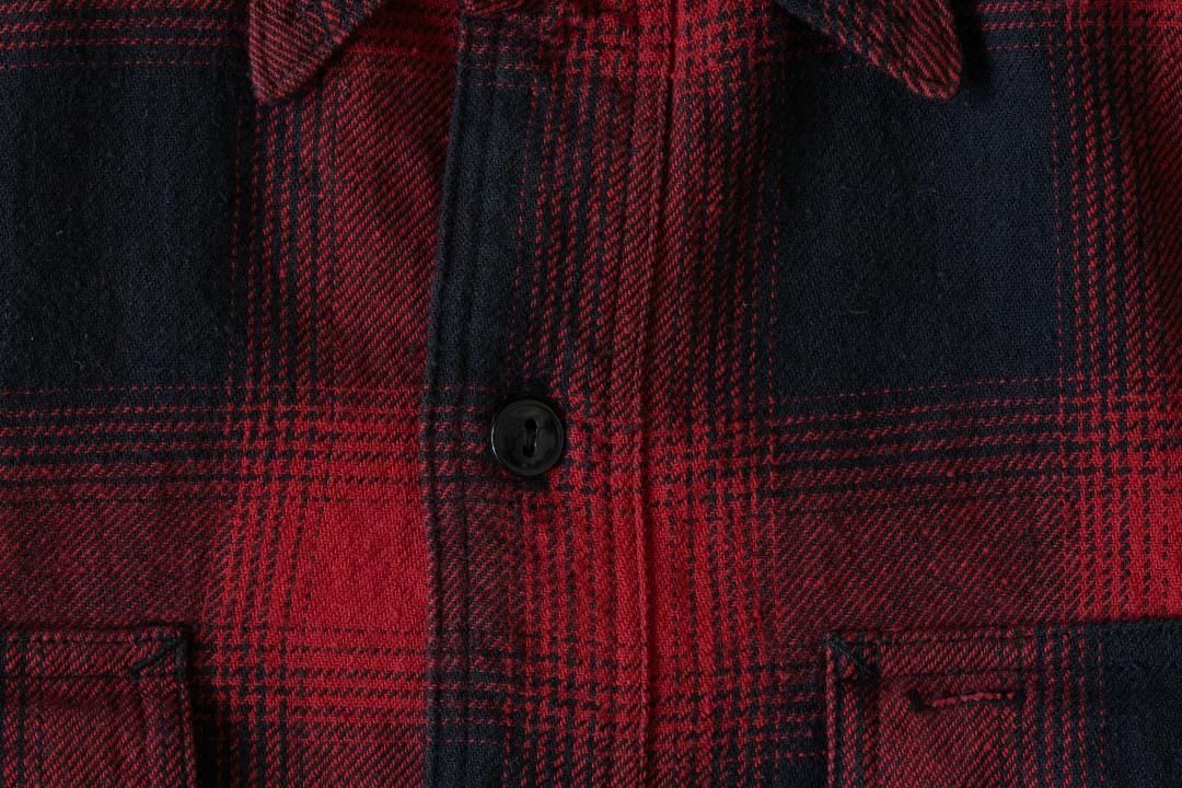 Sassafras(ササフラス)GARDENER SHIRT レッド(オンブレチェック)