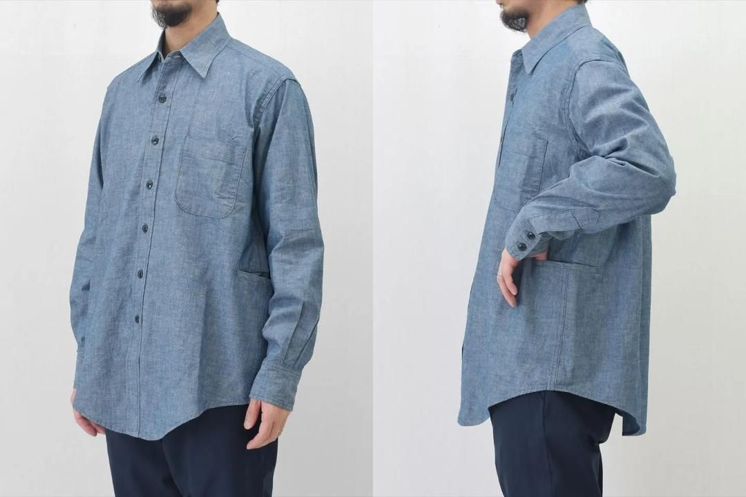 Sassafrasʥե饹WHEEL BARROW SHIRT ֥롼5oz֥졼