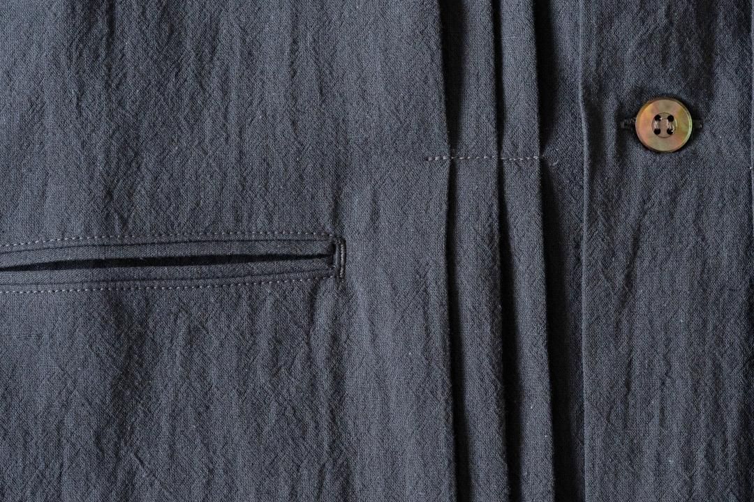 Another 20th century(アナザートゥエンティースセンチュリー)New Connery Collar shirts チャコール(コットンリネン)