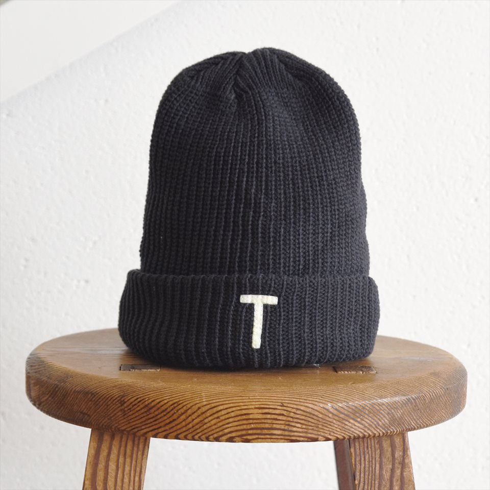 Decho（デコー）x ANACHRONORM（アナクロノーム）BEAT INITIAL KNIT CAP ブラック「T」