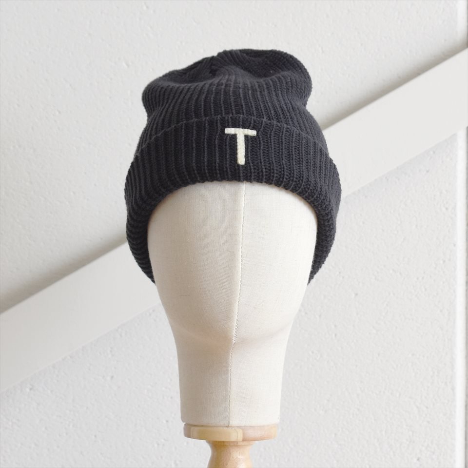 Decho（デコー）x ANACHRONORM（アナクロノーム）BEAT INITIAL KNIT CAP ブラック「T」