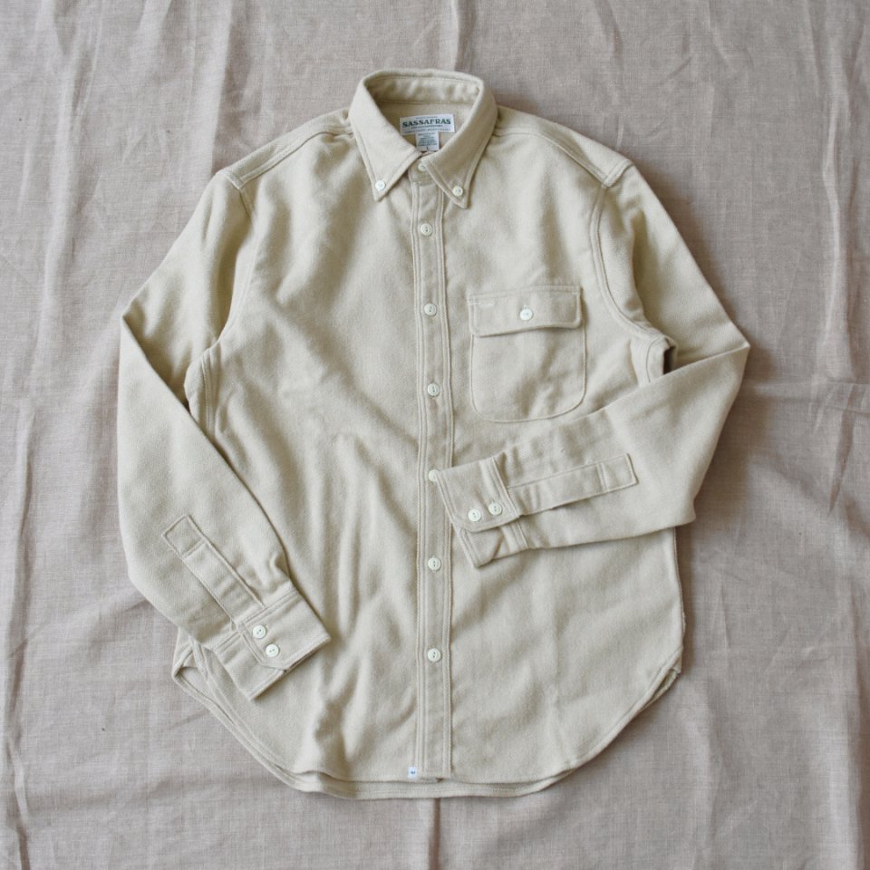 Sassafras（ササフラス）GREEN THUMB SHIRT ナチュラル（T/Cヘリンボンフランネル）