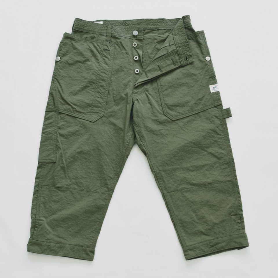 SASSAFRAS（ササフラス）Fall Leaf Gardener Pants 2/3 オリーブ（ナイロンオックス）