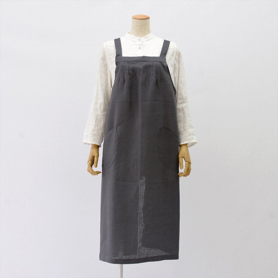 fog linen workリネンサロンドレス ジレ - ベスト