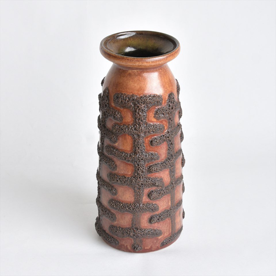 1960-70's Vintage] VEB Strehla Keramik Fat Lava Vase 1225 