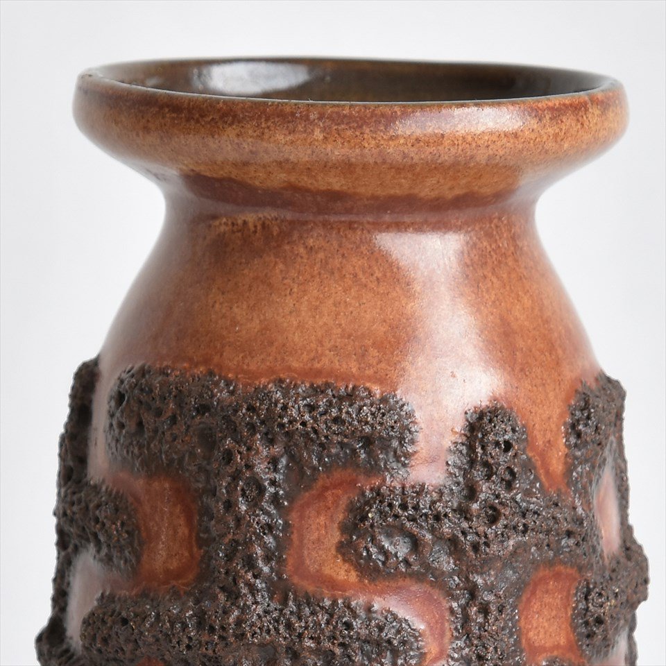 1960-70's Vintage] VEB Strehla Keramik Fat Lava Vase 1225 