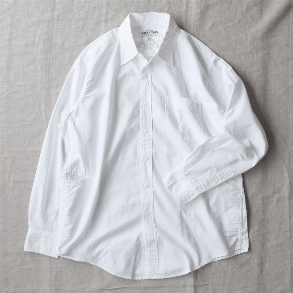 SASSAFRAS ササフラス　シャツジャケット　ホワイト　白　L 即完売　新品