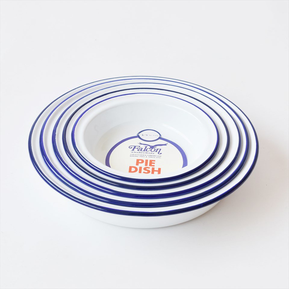 Deadstock] イギリス Falcon（ファルコン）Enamel Pie Dish 5皿セット