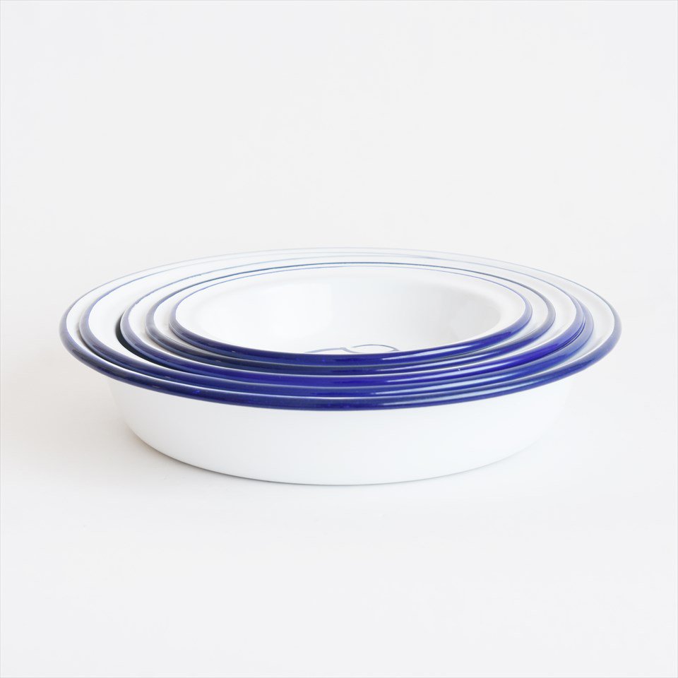 Deadstock] イギリス Falcon（ファルコン）Enamel Pie Dish 5皿セット