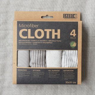 スウェーデンSmart（スマート）MICROFIBER CLOTH 4pack（マイクロファイバークロス）
