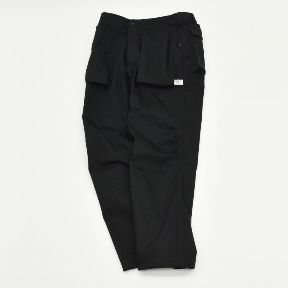 Sassafras（ササフラス）DIG CREW PANTS オリーブ（ヘリンボーン）