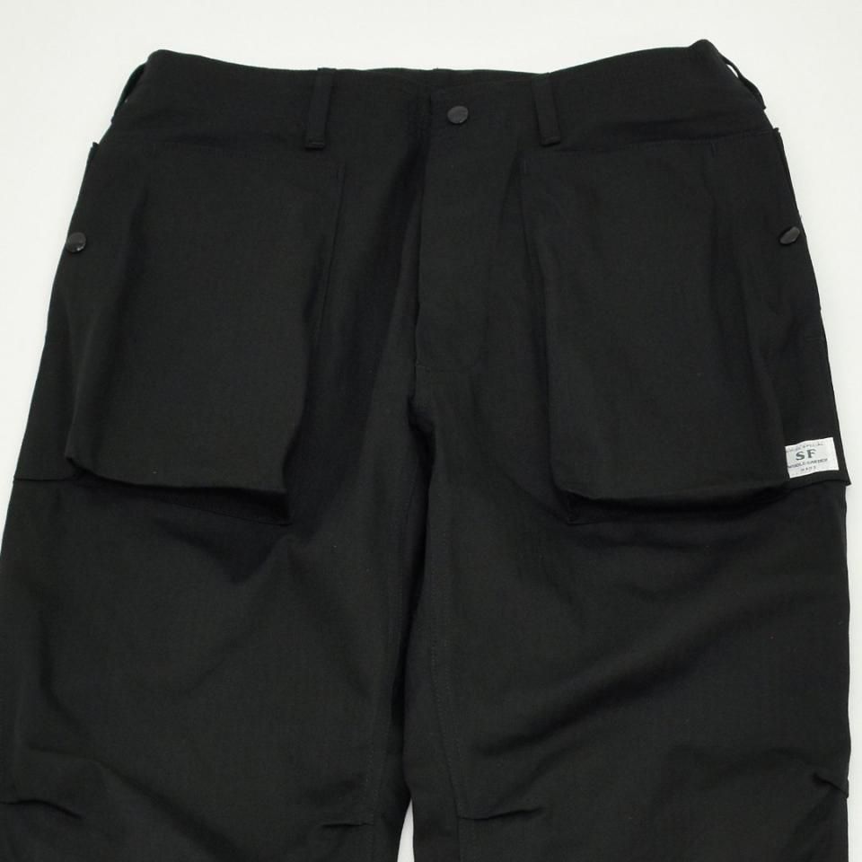 Sassafras（ササフラス）DIG CREW PANTS オリーブ（ヘリンボーン）