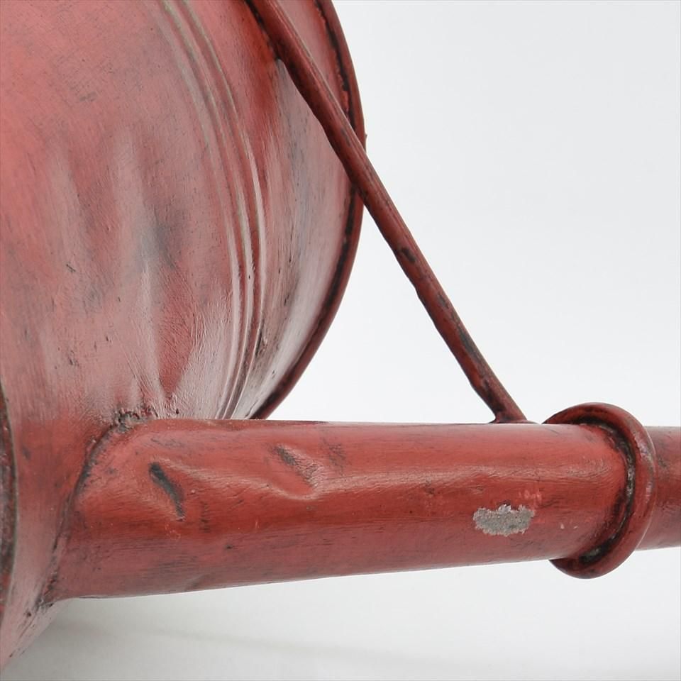 ヴィンテージ】イギリスの古いブリキジョウロ6L レッドペイント