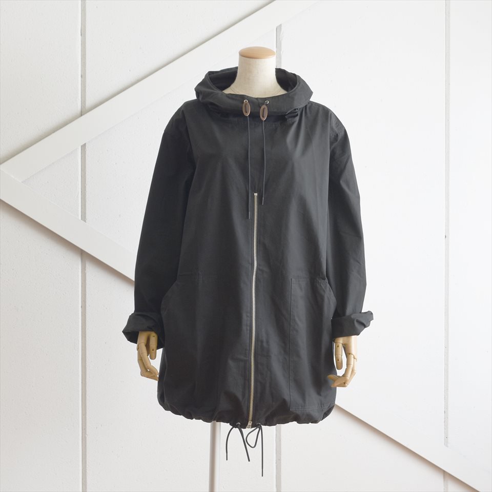 Napron（ナプロン）ANORAK HOOD ZIP SMOCK ブラック