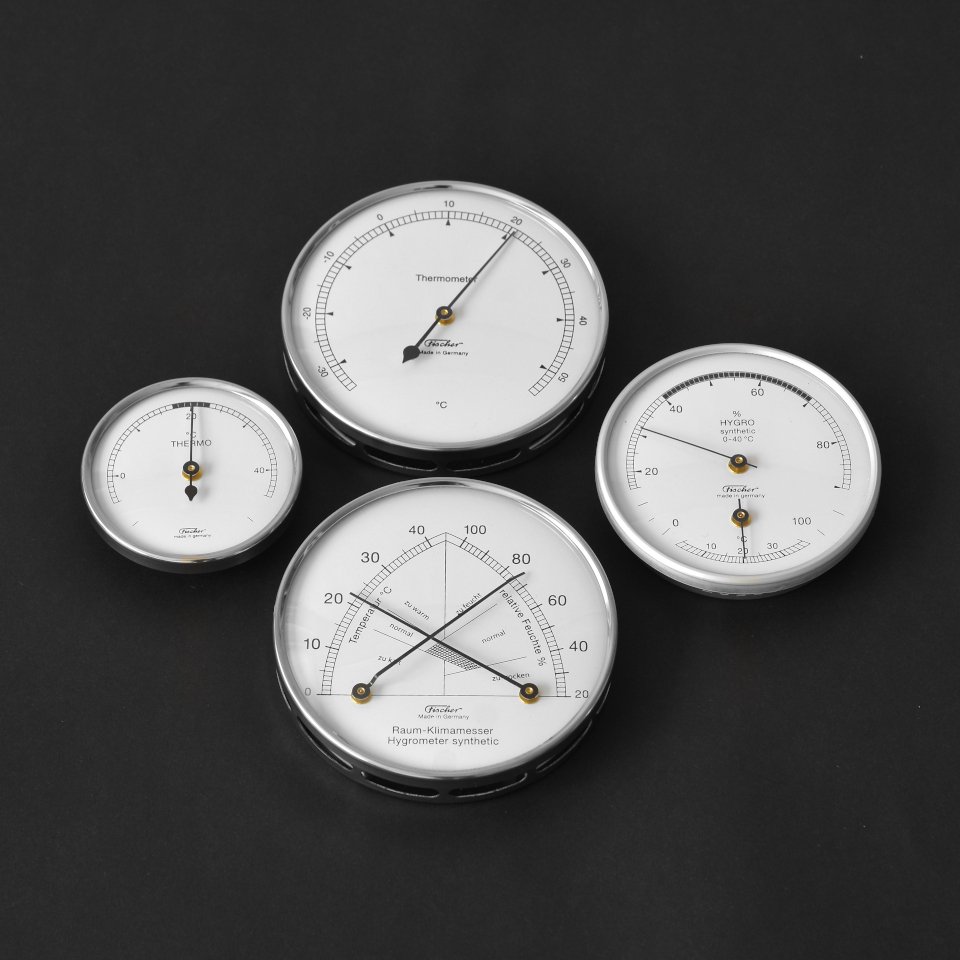 ドイツFischer（フィッシャー）123T Synthetic Hygrometer With Thermometer（温度計付き湿度計）