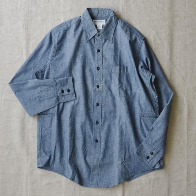 Sassafrasʥե饹WHEEL BARROW SHIRT ֥롼5oz֥졼