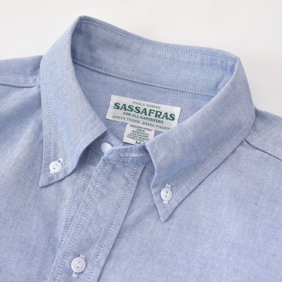 Sassafras（ササフラス）GREEN THUMB SHIRT ブルー（オックス）