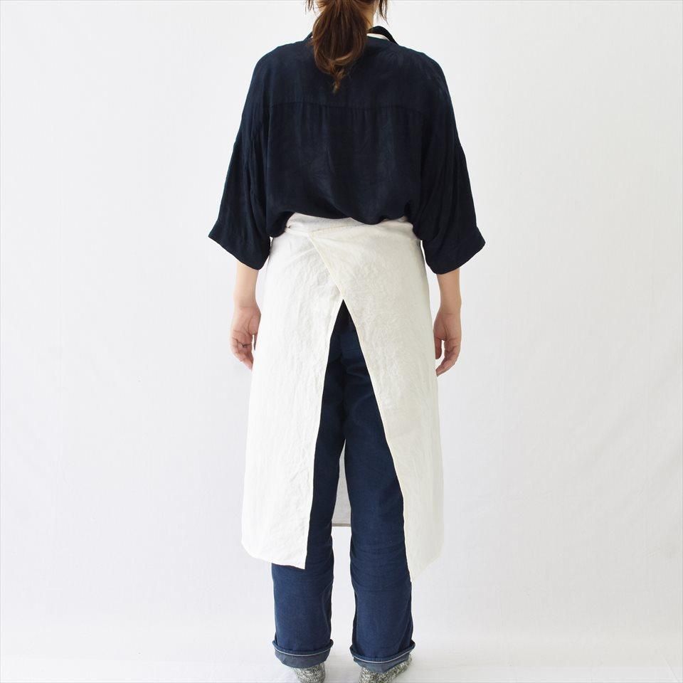 UTO（ユート）FRANCE APRON ホワイト（リネンエプロン）