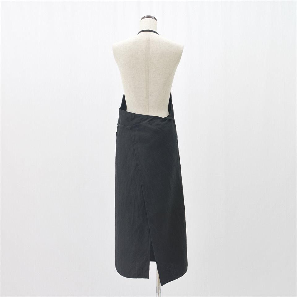 UTO（ユート）FRANCE APRON ブラック（リネンエプロン）