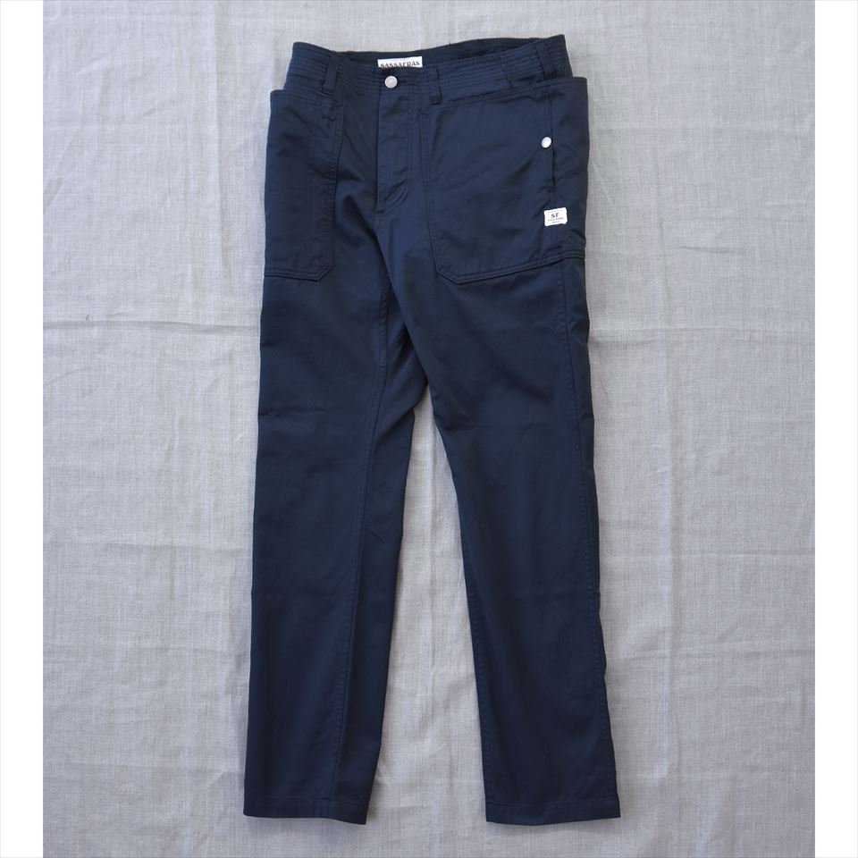 Sassafras（ササフラス）FALL LEAF SPRAYER PANTS ネイビー（ギザコットンウエストポイント）