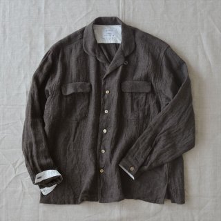 Another 20th century（アナザートゥエンティースセンチュリー）Connery Collar shirts セピア（リネン/ウール）