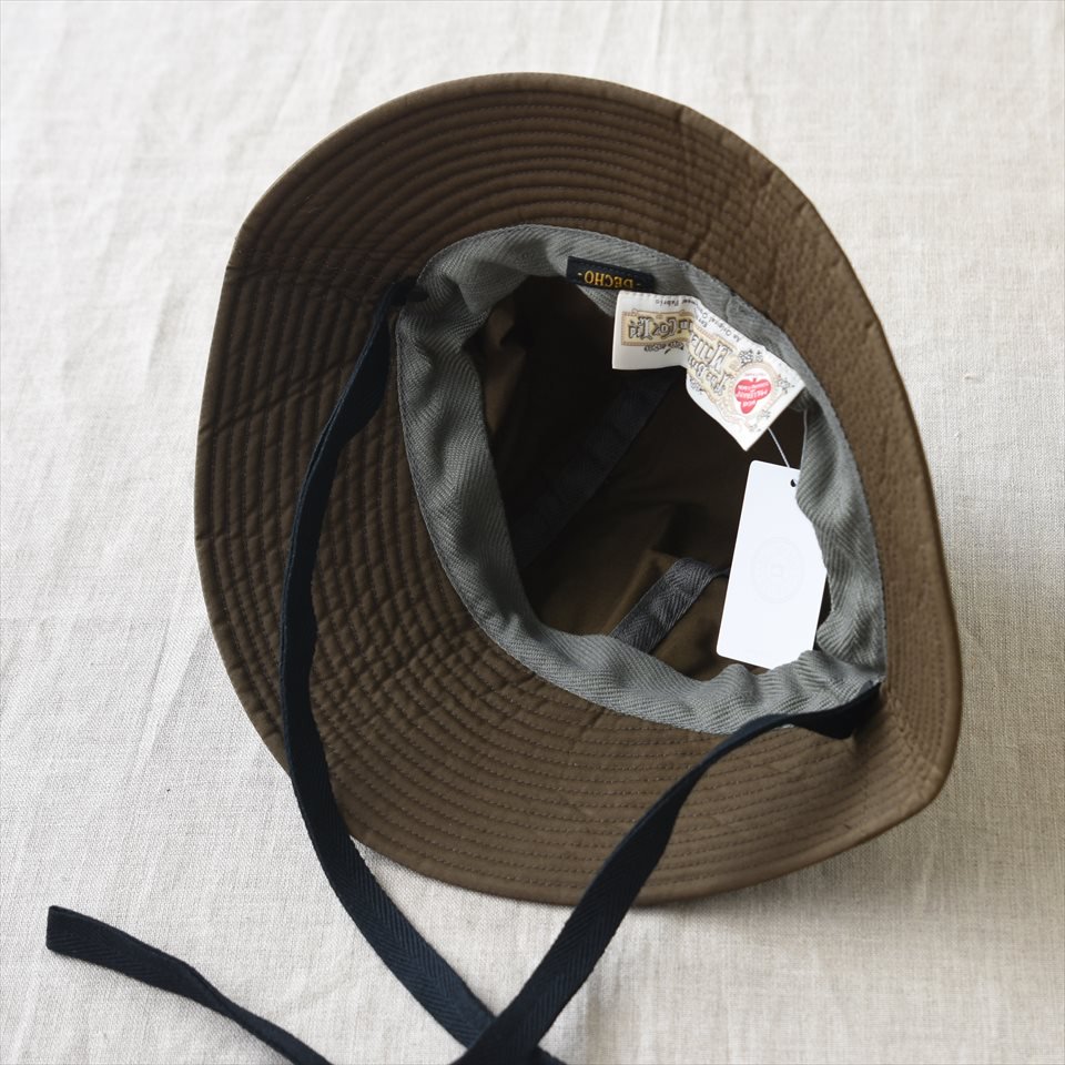 Decho（デコー）FISHING HAT オリーブ（英国ミラレーン社WAXコットン）