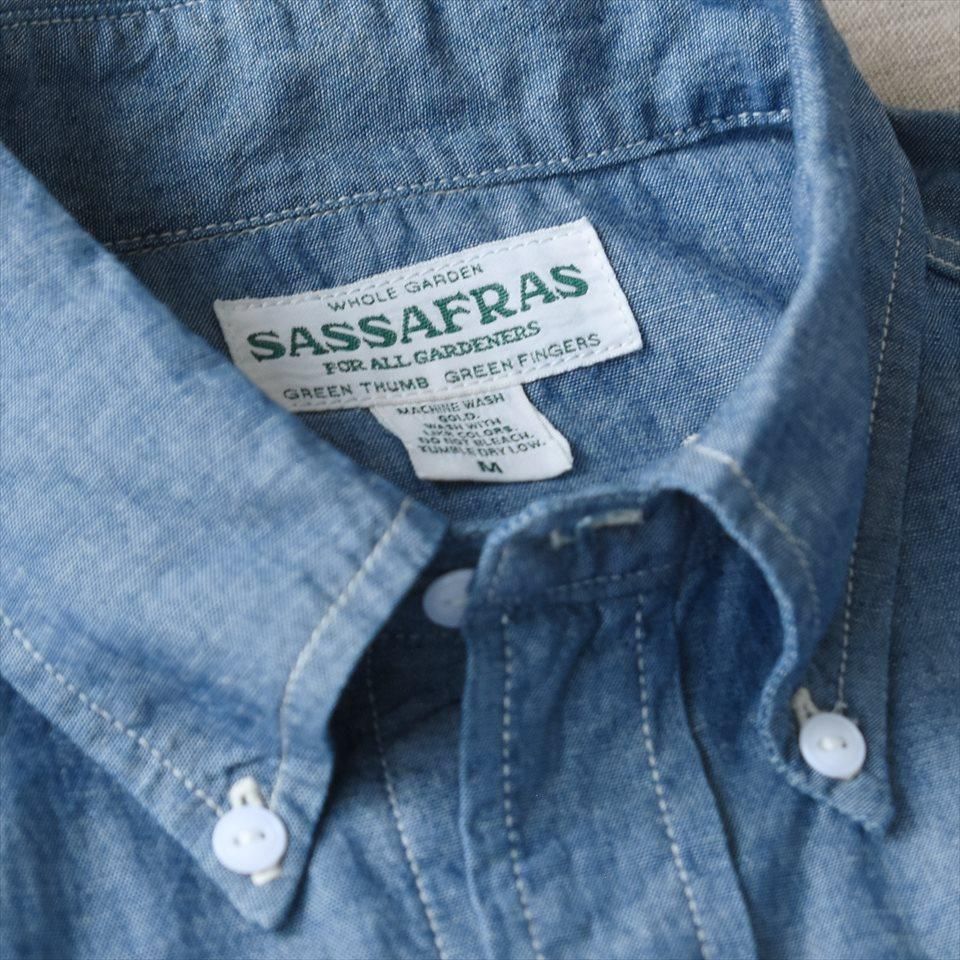 Sassafras(ササフラス)GREEN THUMB SHIRT ブルー(5oz Sassafras(ササフラス)GREEN THUMB SHIRT ブルー(5oz